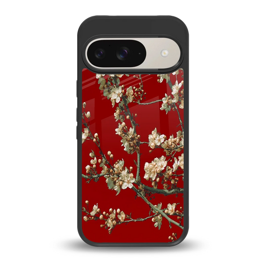 Scarlet Petals back phone cover | glass case for google pixel 9