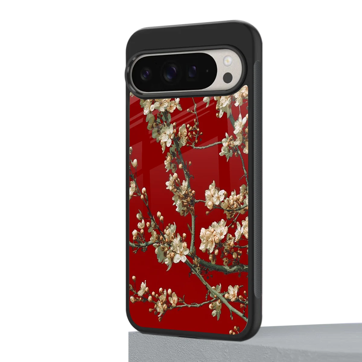 Scarlet Petals google pixel 9 pro xl mobile cover | shockproof glass phone case