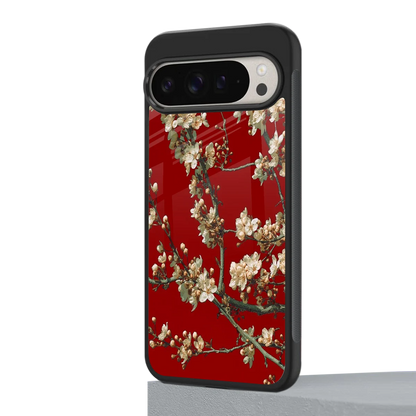 Scarlet Petals google pixel 9 pro xl mobile cover | shockproof glass phone case