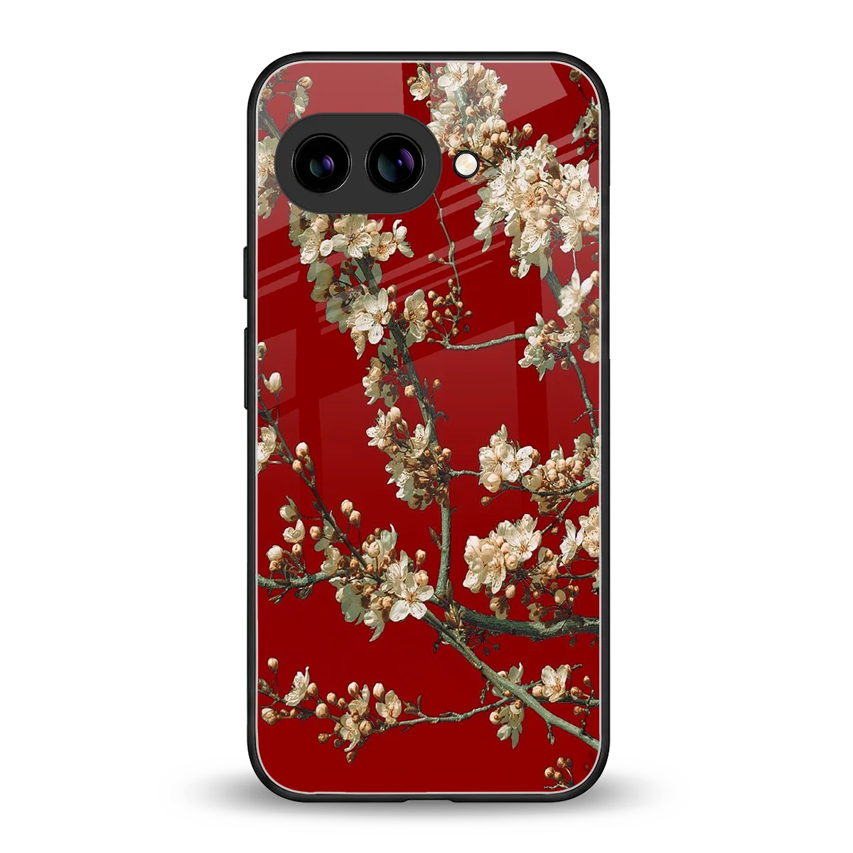 Scarlet Petals back phone cover | glass case for google pixel 10a