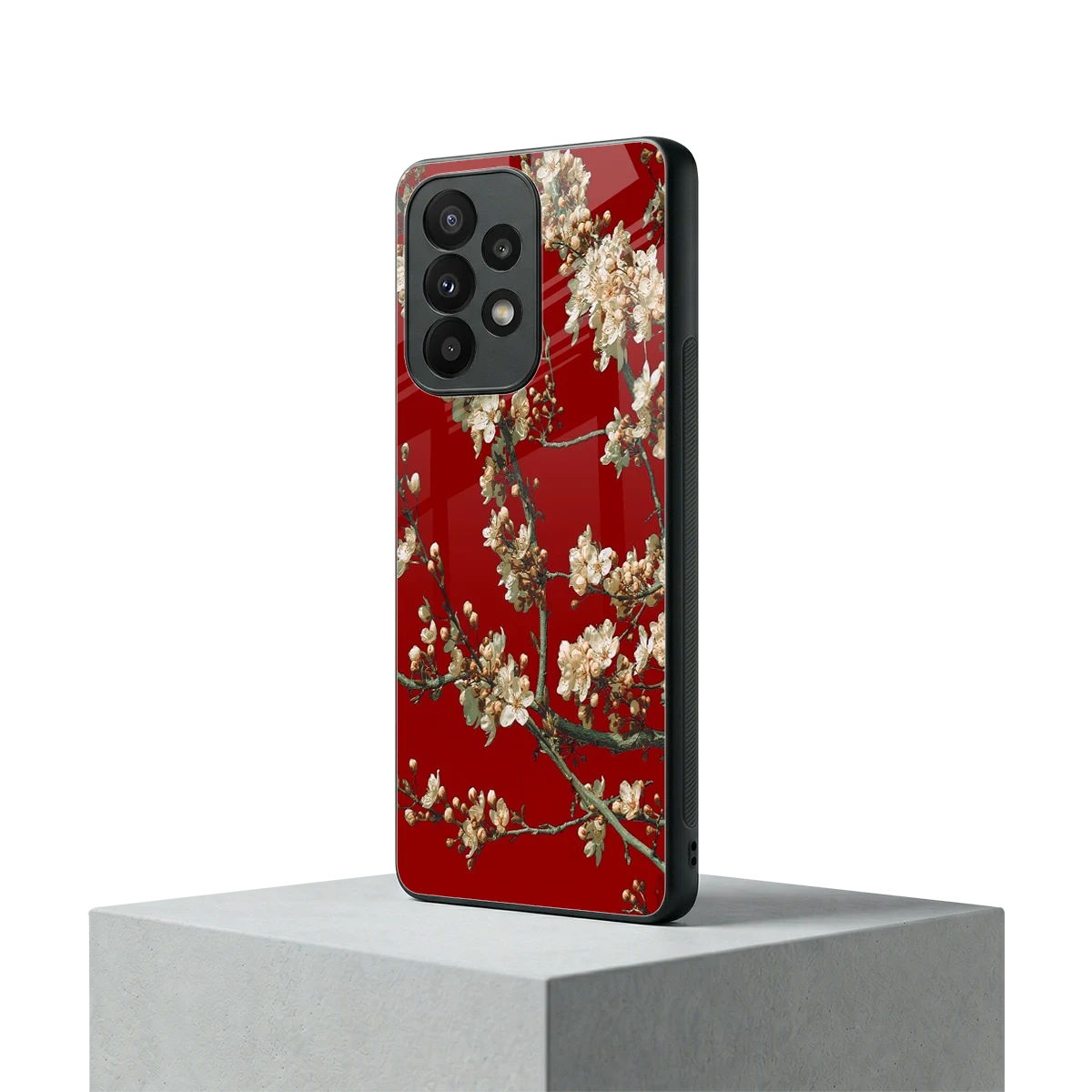 Scarlet Petals samsung galaxy a23 mobile cover | shockproof glass phone case