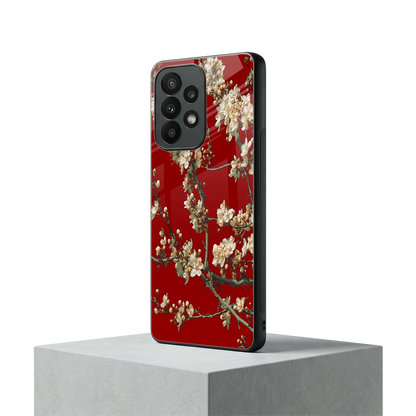 Scarlet Petals samsung galaxy a23 mobile cover | shockproof glass phone case