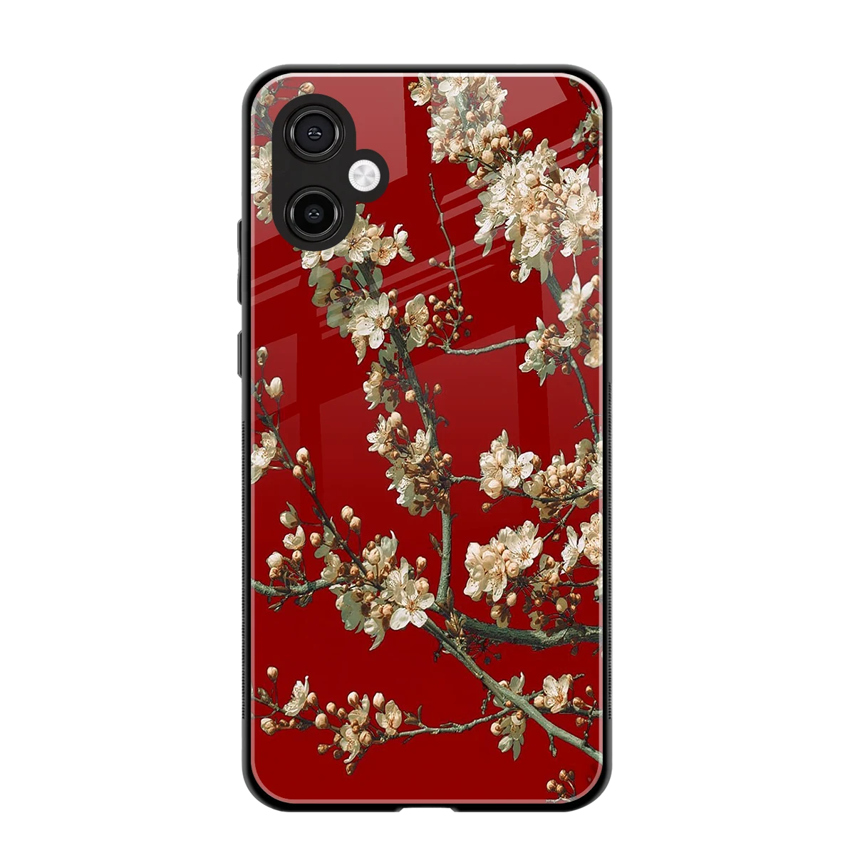 Scarlet Petals back phone cover | glass case for samsung galaxy a06 5g