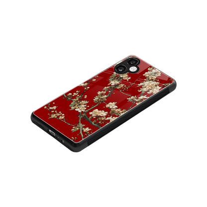 Scarlet Petals stylish phone case for samsung galaxy a06 5g | glossy glass and slim fit