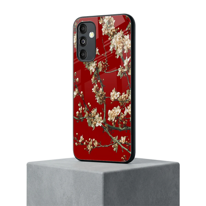 Scarlet Petals samsung galaxy m14 5g mobile cover | shockproof glass phone case