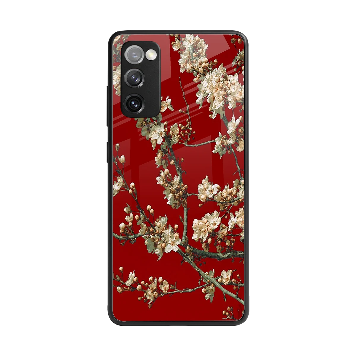 Scarlet Petals back phone cover | glass case for samsung galaxy s20 fe