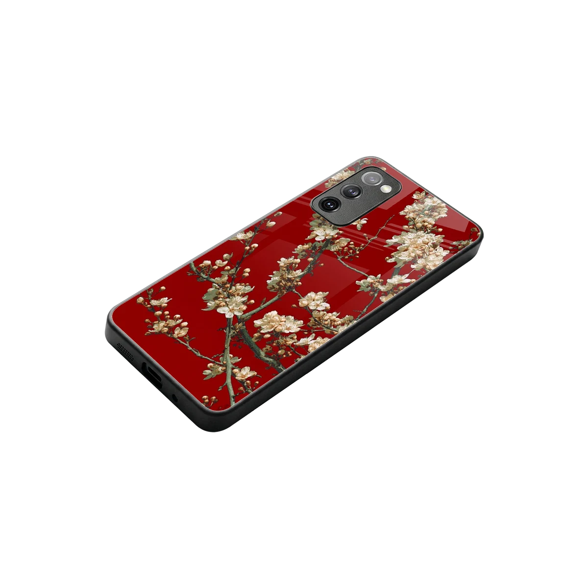 Scarlet Petals stylish phone case for samsung galaxy s20 fe | glossy glass and slim fit