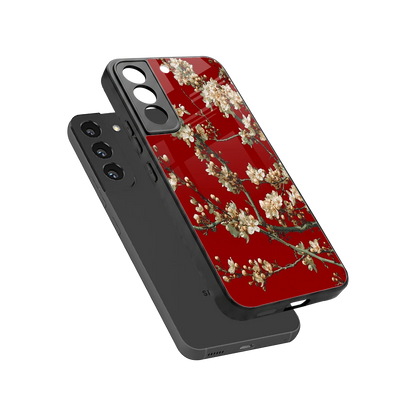 Scarlet Petals sleek samsung galaxy s22 cover with tempered glass back and TPU edges