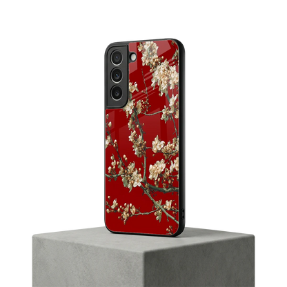 Scarlet Petals samsung galaxy s22 mobile cover | shockproof glass phone case