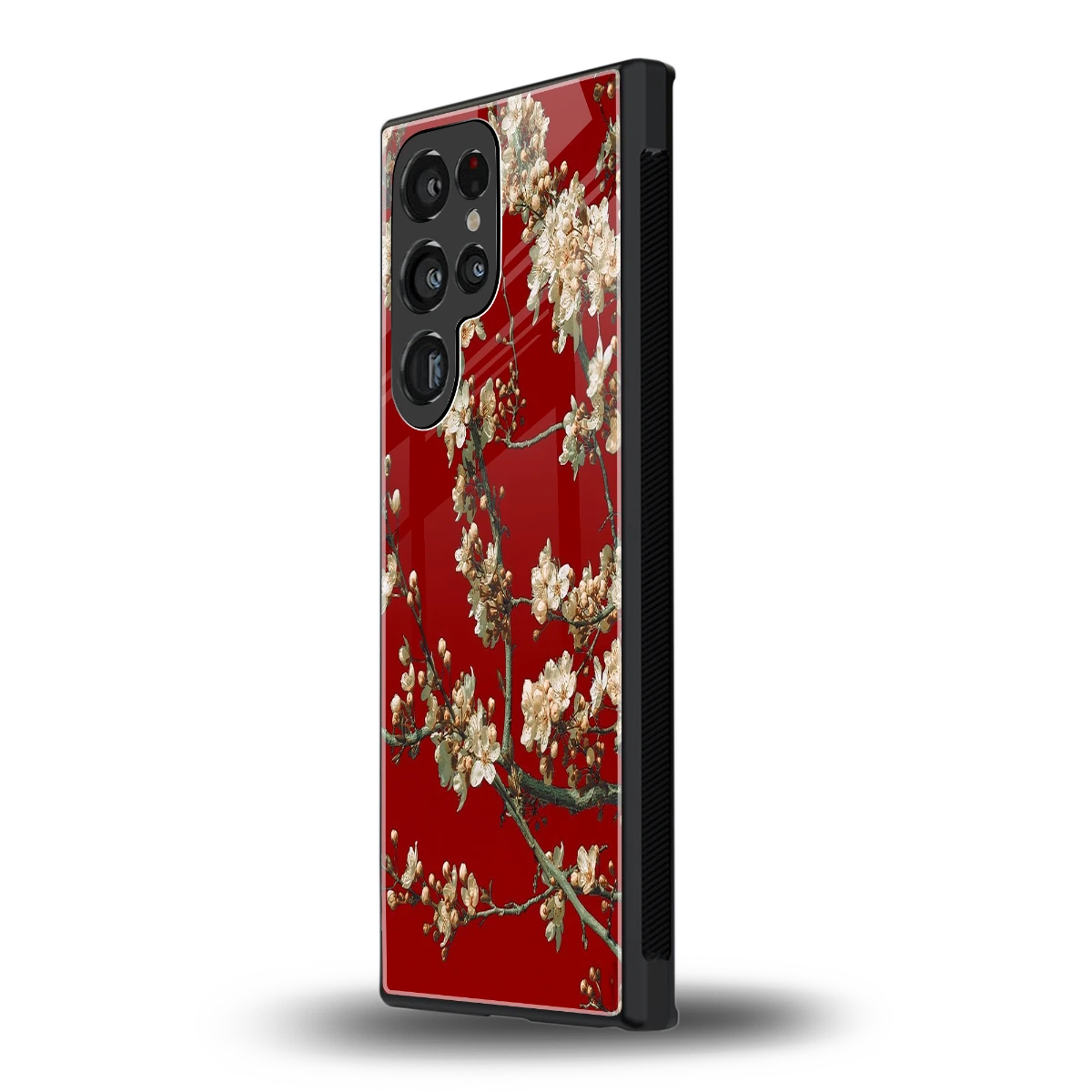 Scarlet Petals samsung galaxy s24 ultra mobile cover | shockproof glass phone case