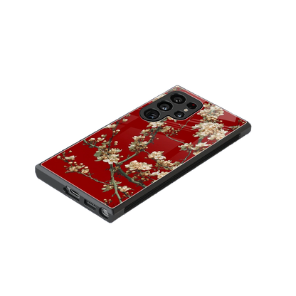 Scarlet Petals stylish phone case for samsung galaxy s23 ultra | glossy glass and slim fit