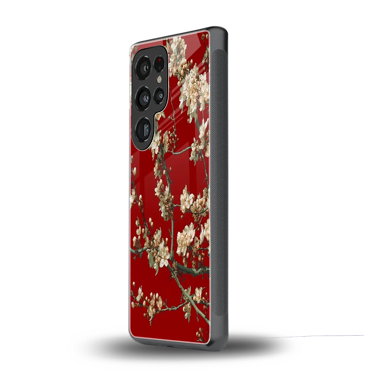 Scarlet Petals samsung galaxy s25 ultra mobile cover | shockproof glass phone case