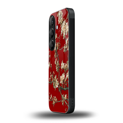 Scarlet Petals samsung galaxy s25 mobile cover | shockproof glass phone case