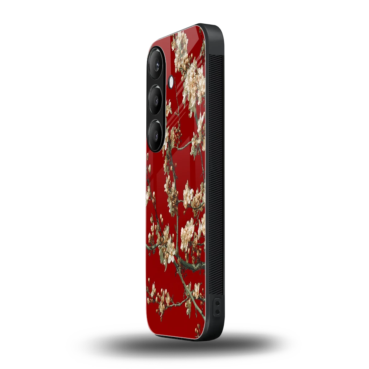 Scarlet Petals samsung galaxy s23 plus mobile cover | shockproof glass phone case
