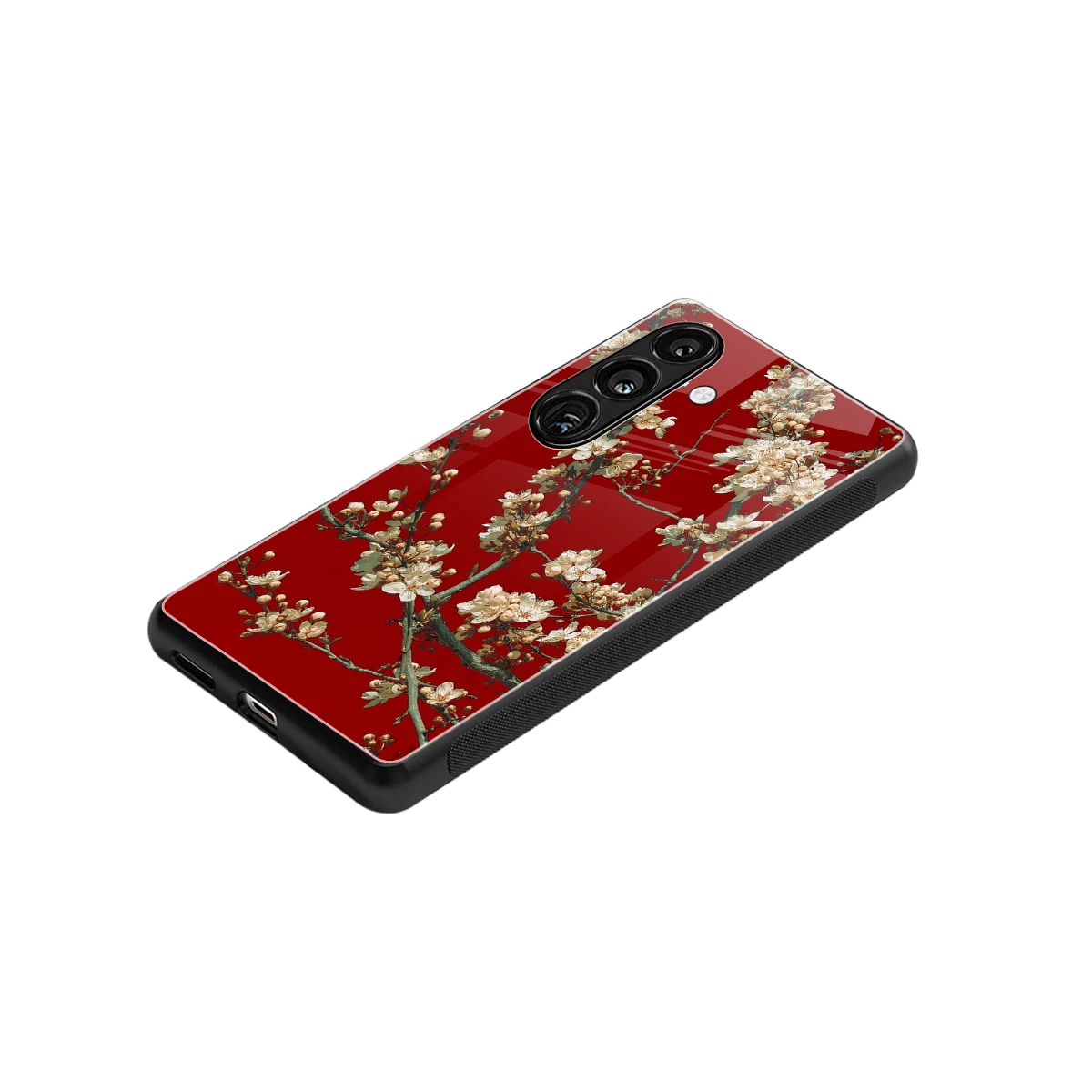 Scarlet Petals stylish phone case for samsung galaxy s24 plus | glossy glass and slim fit