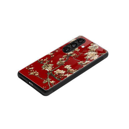 Scarlet Petals stylish phone case for samsung galaxy s24 | glossy glass and slim fit