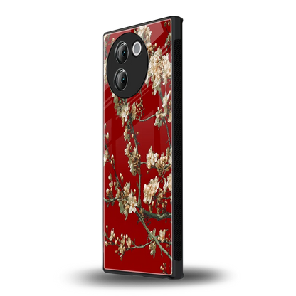 Scarlet Petals vivo v30e mobile cover | shockproof glass phone case