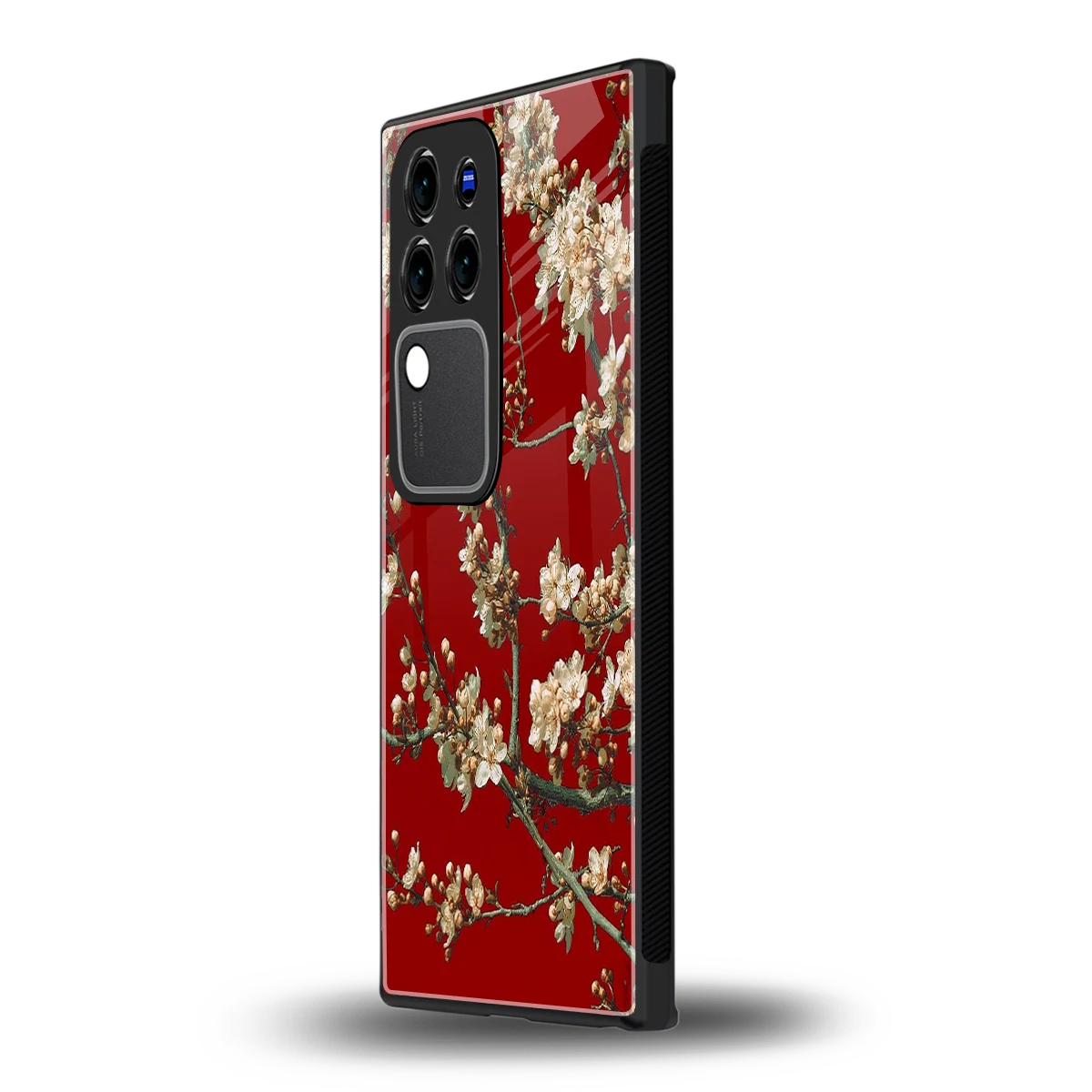 Scarlet Petalsvivo v30 pro mobile cover | shockproof glass phone case