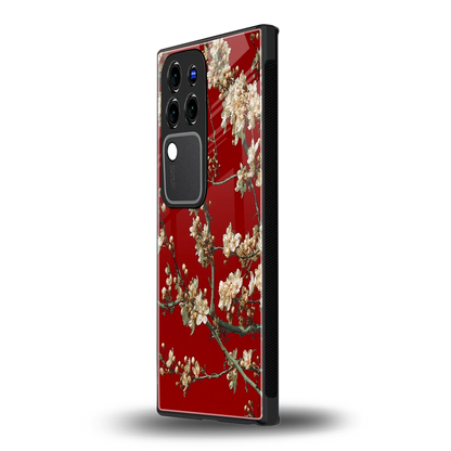 Scarlet Petalsvivo v30 pro mobile cover | shockproof glass phone case