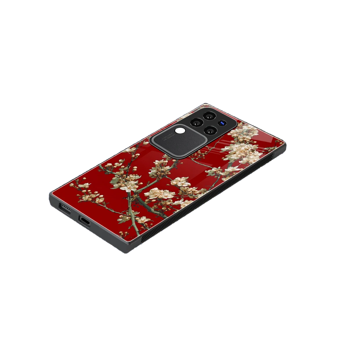 Scarlet Petals stylish phone case forvivo v30 pro | glossy glass and slim fit