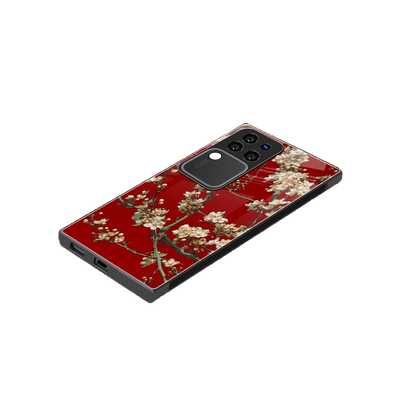 Scarlet Petals stylish phone case forvivo v30 pro | glossy glass and slim fit