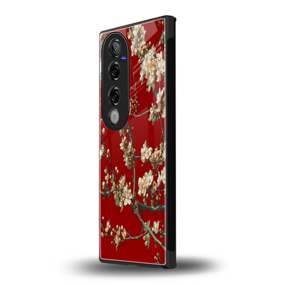 Scarlet Petals vivo v40 pro mobile cover | shockproof glass phone case