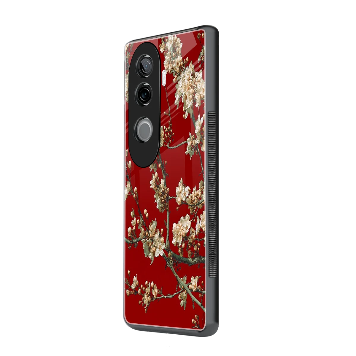 Scarlet Petals vivo v40e mobile cover | shockproof glass phone case