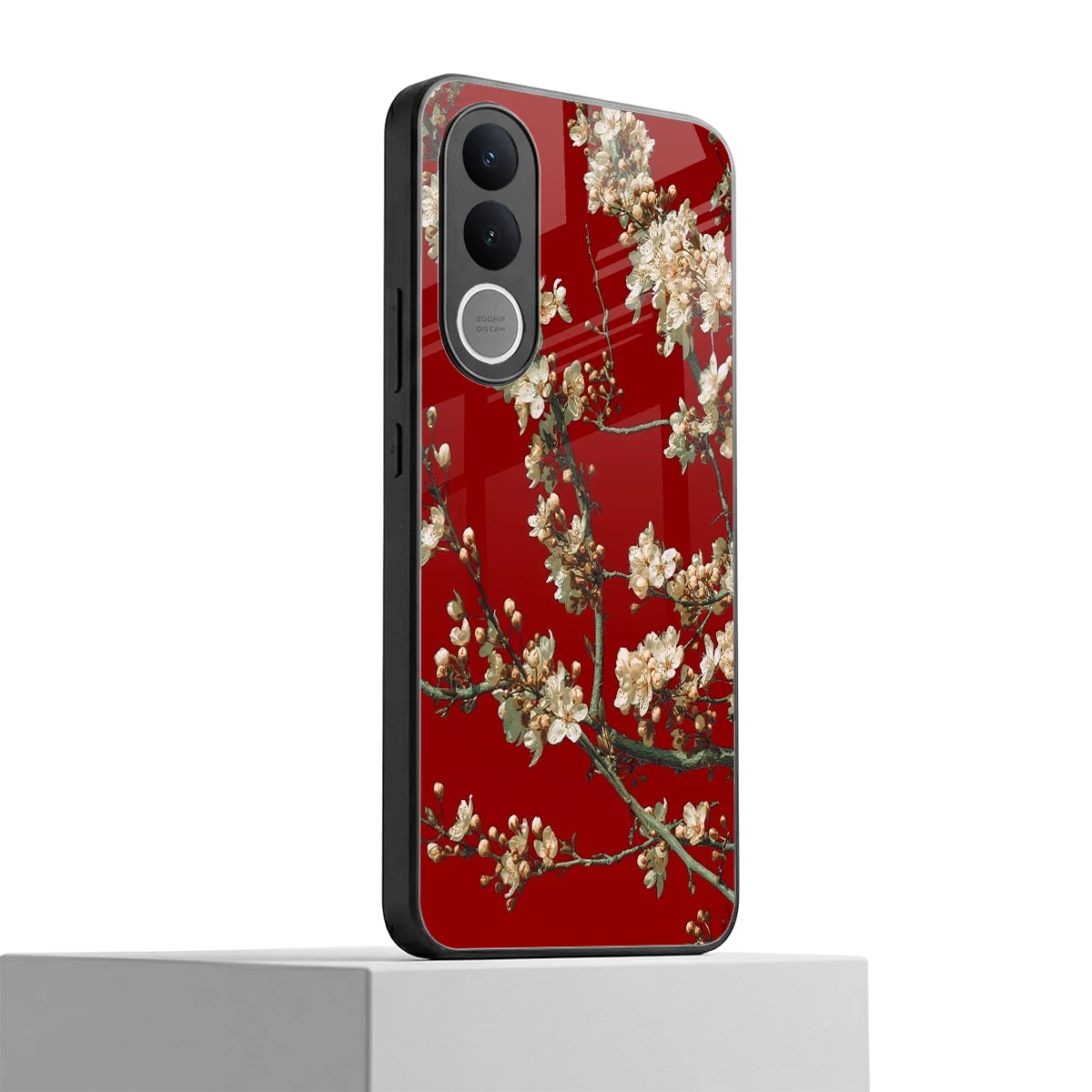 Scarlet Petals vivo v70 fe mobile cover | shockproof glass phone case