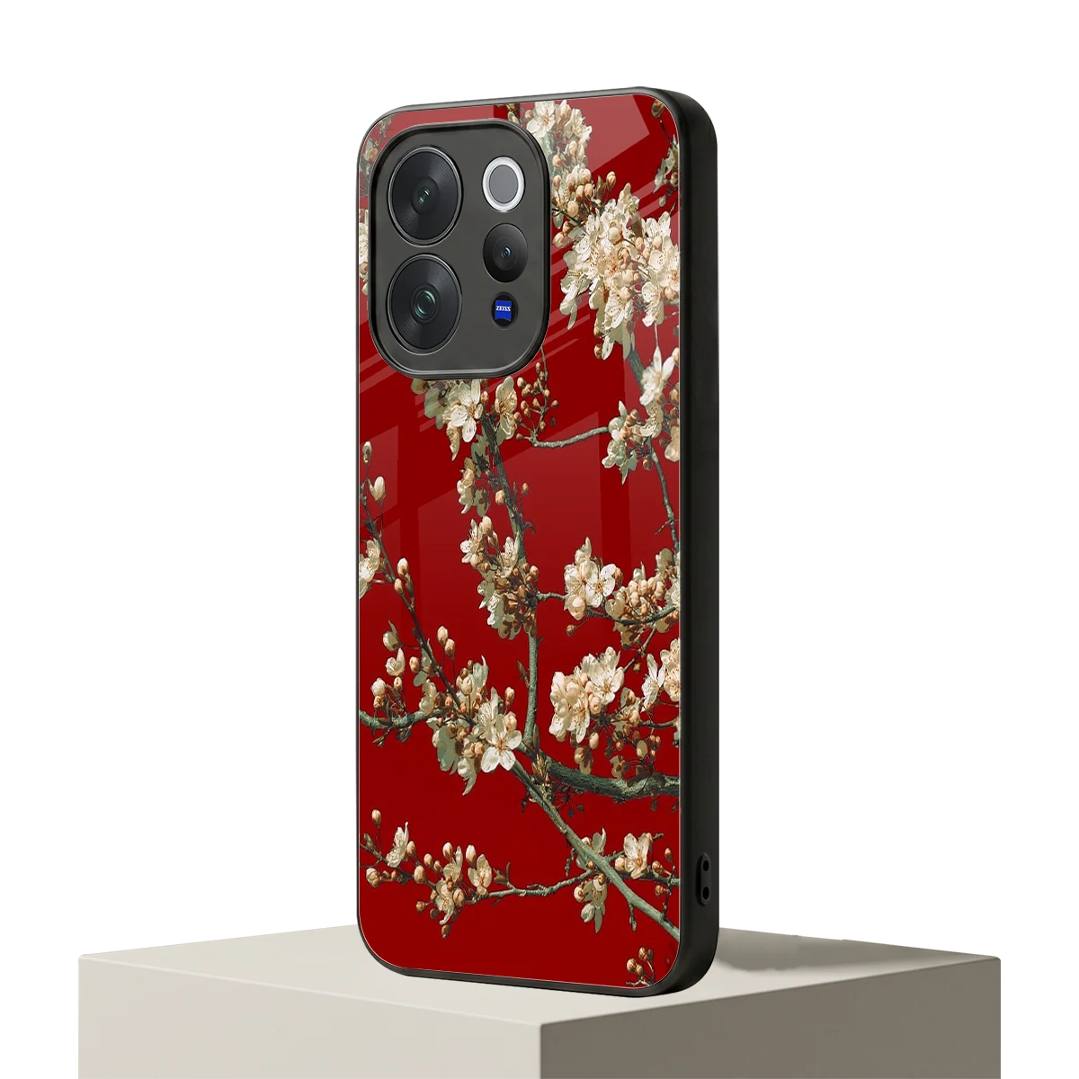 Scarlet Petals vivo v70 mobile cover | shockproof glass phone case
