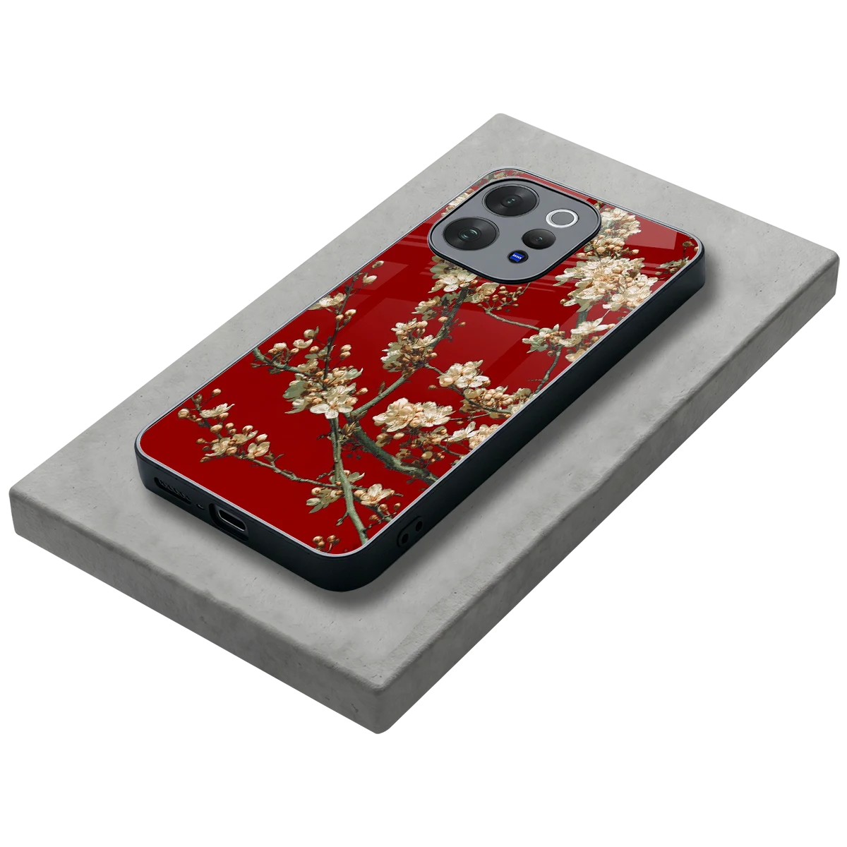 Scarlet Petals stylish phone case for vivo v70 elite | glossy glass and slim fit