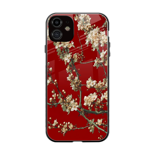 Scarlet Petals back phone cover | glass case for iphone 11
