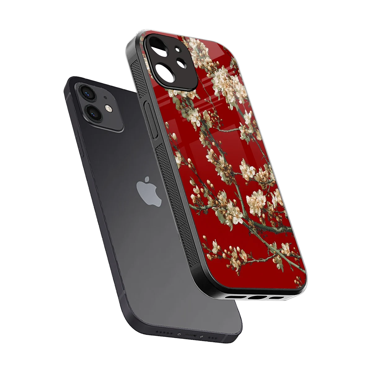 Scarlet Petals sleek iphone 11 cover with tempered glass back and TPU edges