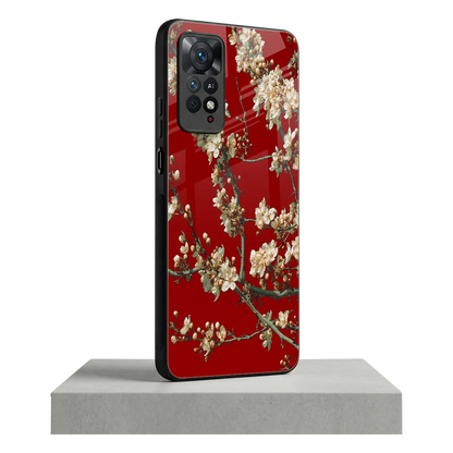 Scarlet Petals redmi note 11 pro mobile cover | shockproof glass phone case