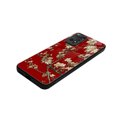 Scarlet Petals stylish phone case for redmi note 11 pro | glossy glass and slim fit