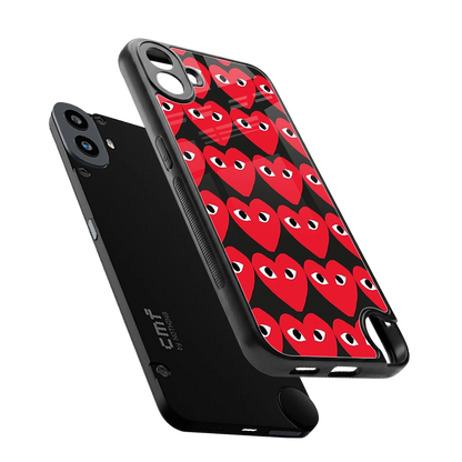 Scarlet Stare sleek cmf nothing phone 1 cover with tempered glass back and TPU edges