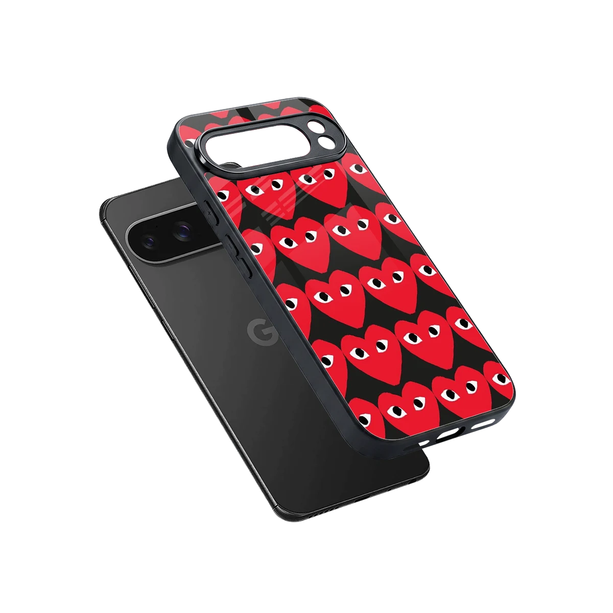 Scarlet Stare sleek google pixel 10 pro xl cover with tempered glass back and TPU edges