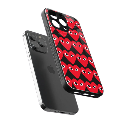 Scarlet Stare sleek iphone 15 pro max cover with tempered glass back and TPU edges
