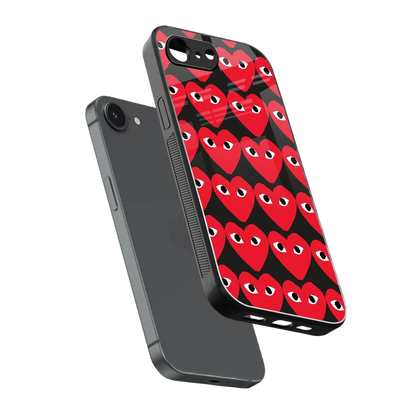 Scarlet Stare sleek iphone 16e cover with tempered glass back and TPU edges