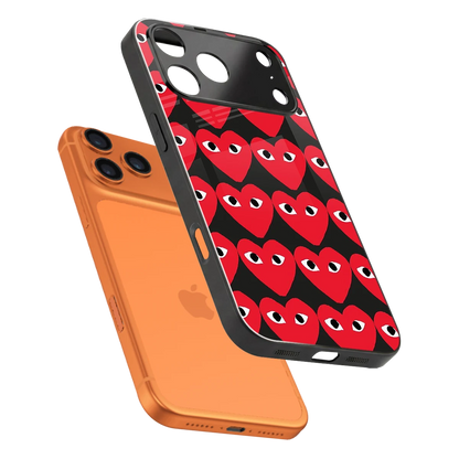 Scarlet Stare sleek iphone 17 pro cover with tempered glass back and TPU edges