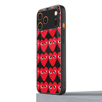 Scarlet Stare iphone 17 pro mobile cover | shockproof glass phone case