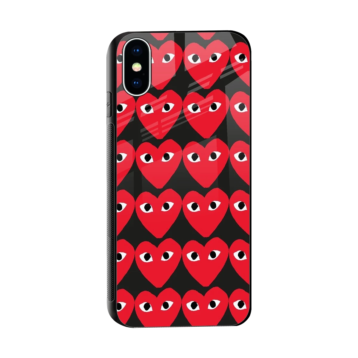 Scarlet Stare sleek iphone x cover with tempered glass back and TPU edges