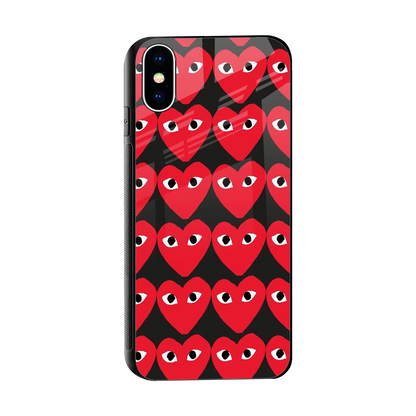 Scarlet Stare sleek iphone x cover with tempered glass back and TPU edges