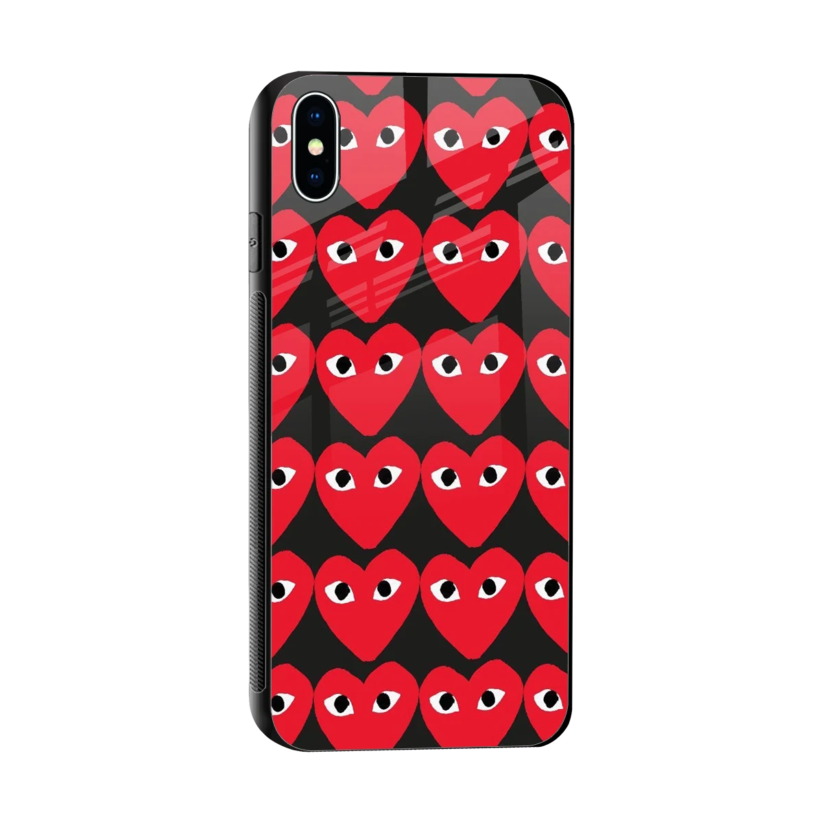 Scarlet Stare sleek iphone xs max cover with tempered glass back and TPU edges