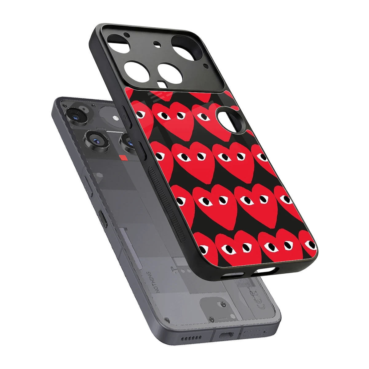 Scarlet Stare sleek nothing phone 3 cover with tempered glass back and TPU edges