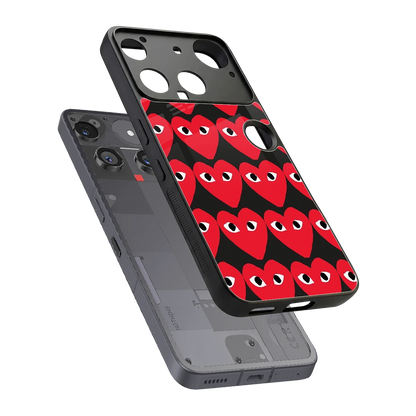 Scarlet Stare sleek nothing phone 3 cover with tempered glass back and TPU edges
