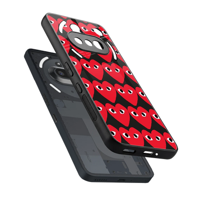 Scarlet Stare sleek nothing phone 3a cover with tempered glass back and TPU edges