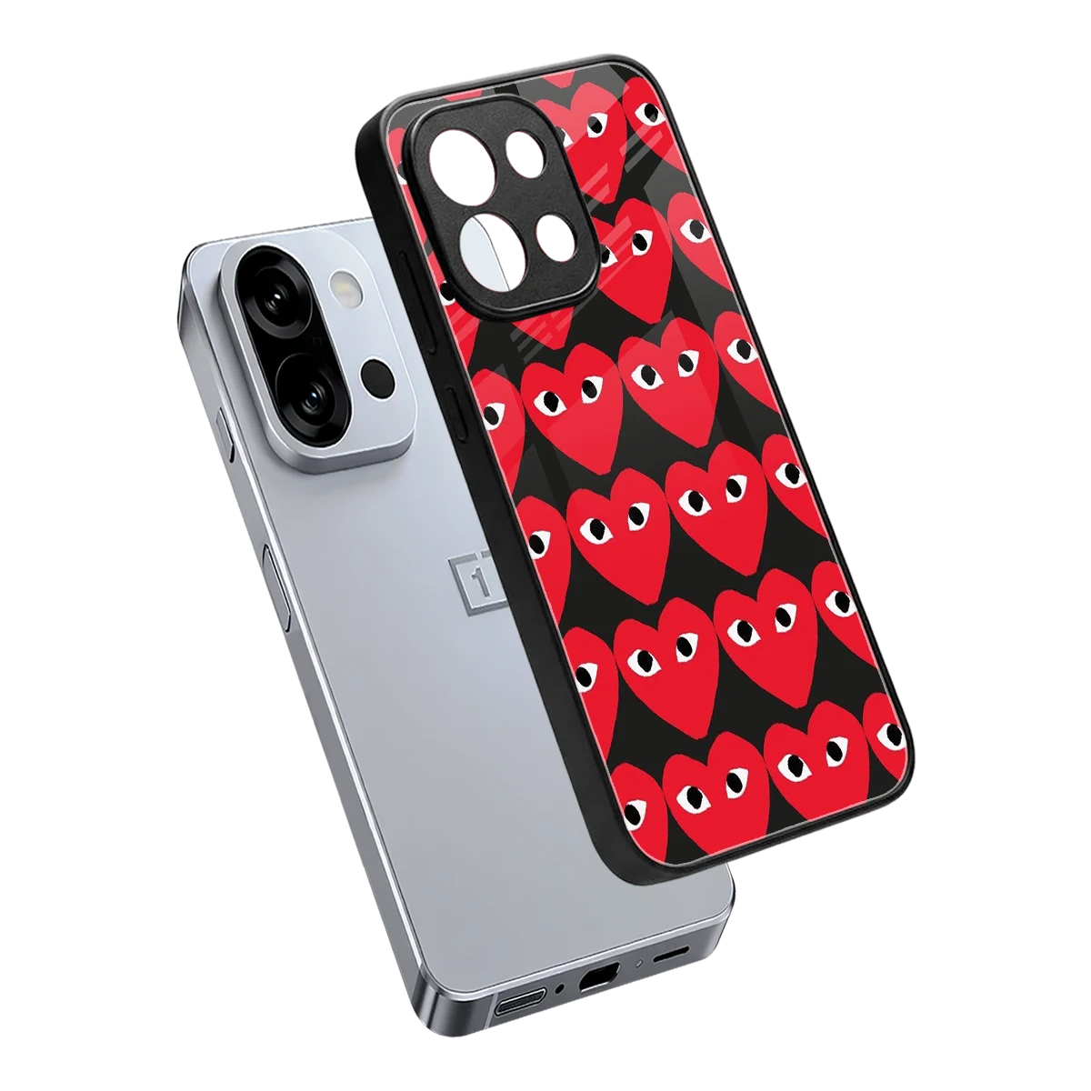 Scarlet Stare sleek oneplus 13s cover with tempered glass back and TPU edges