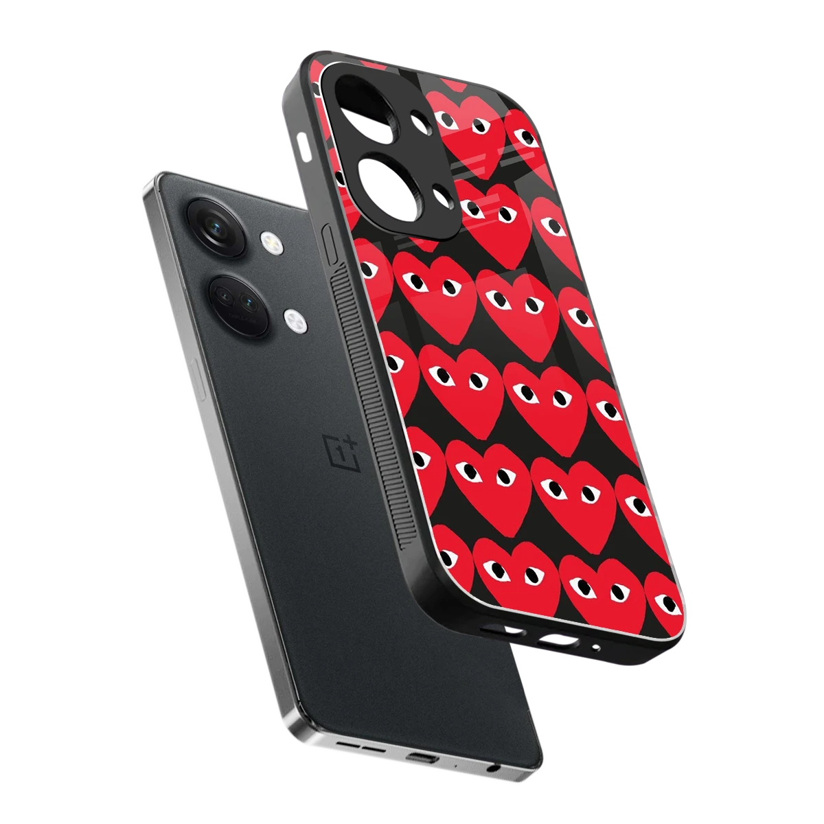 Scarlet Stare sleek oneplus nord 3 cover with tempered glass back and TPU edges