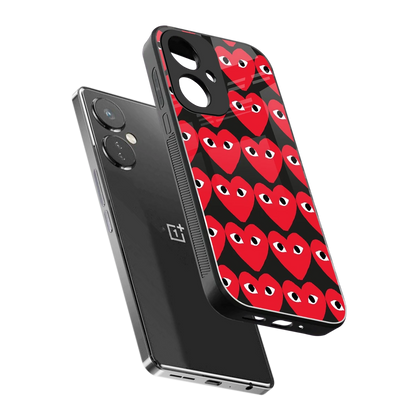 Scarlet Stare sleek oneplus nord ce 3 cover with tempered glass back and TPU edges