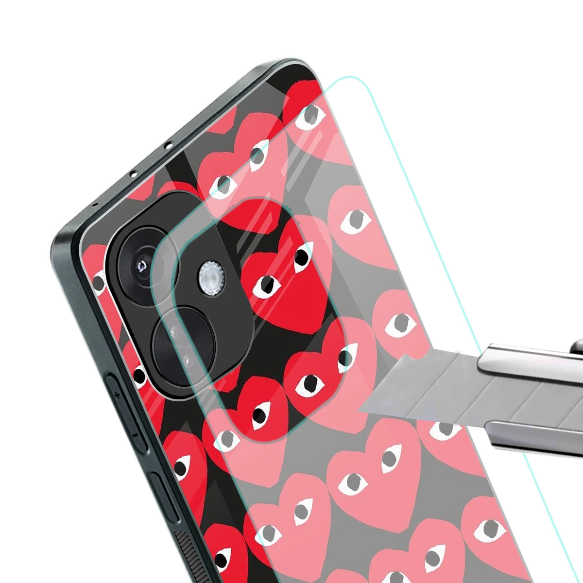 Scarlet Stare stylish phone case for oneplus nord ce 3 | glossy glass and slim fit